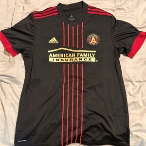 Adidas Black and Red Soccer Shirt